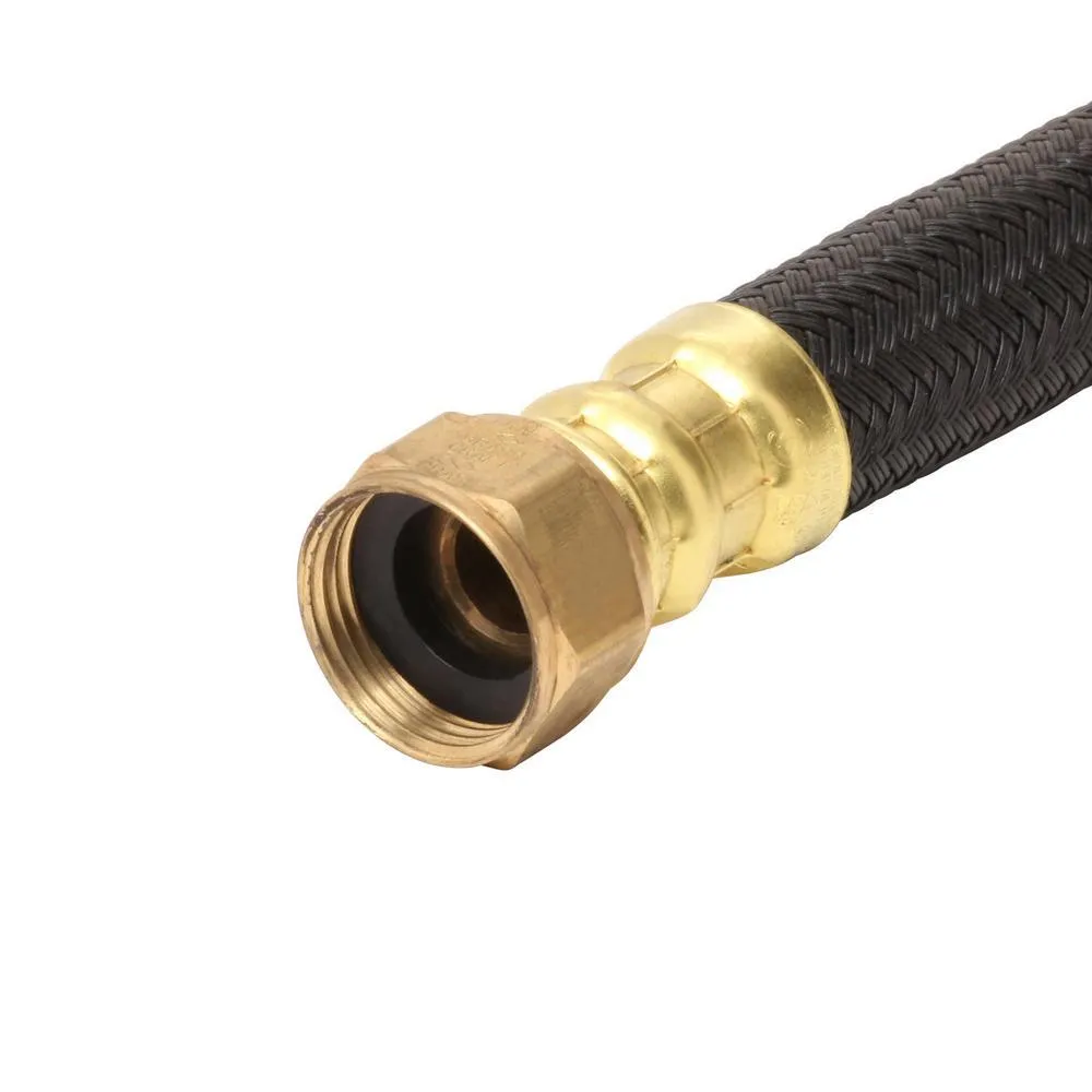 3/4 in. FIP x 7/8 in. O.D. Compression x 12 in. Polymer Braided Water Heater Connector (0.57 in. I.D.)
