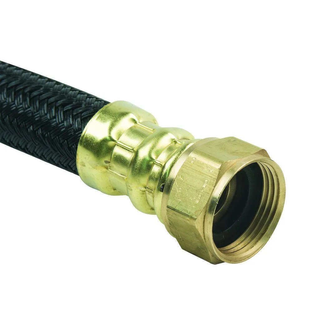3/4 in. FIP x 7/8 in. O.D. Compression x 12 in. Polymer Braided Water Heater Connector (0.57 in. I.D.)