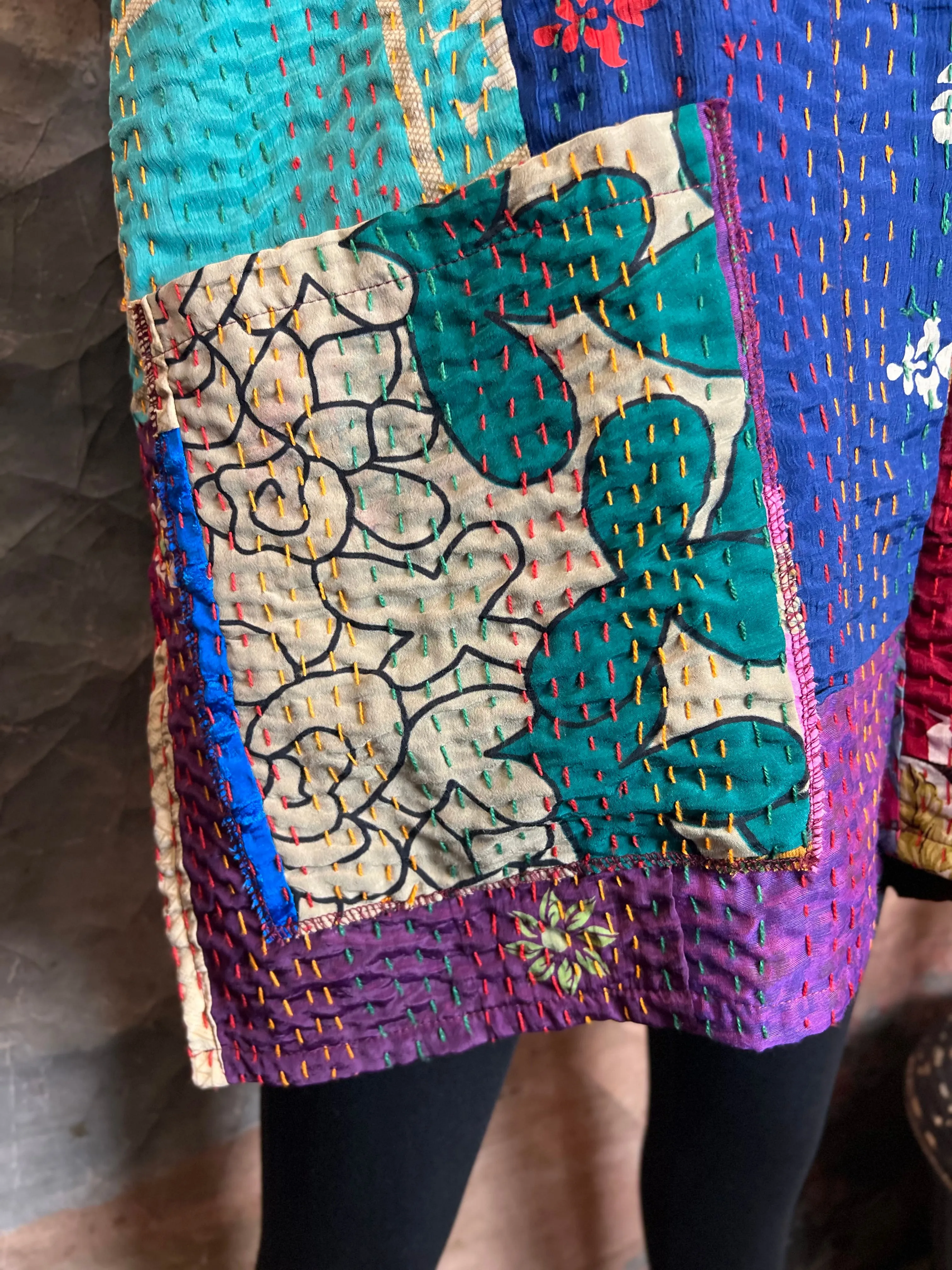 5683J Kantha/Vintage Kimono JKT-Bold Mix 3