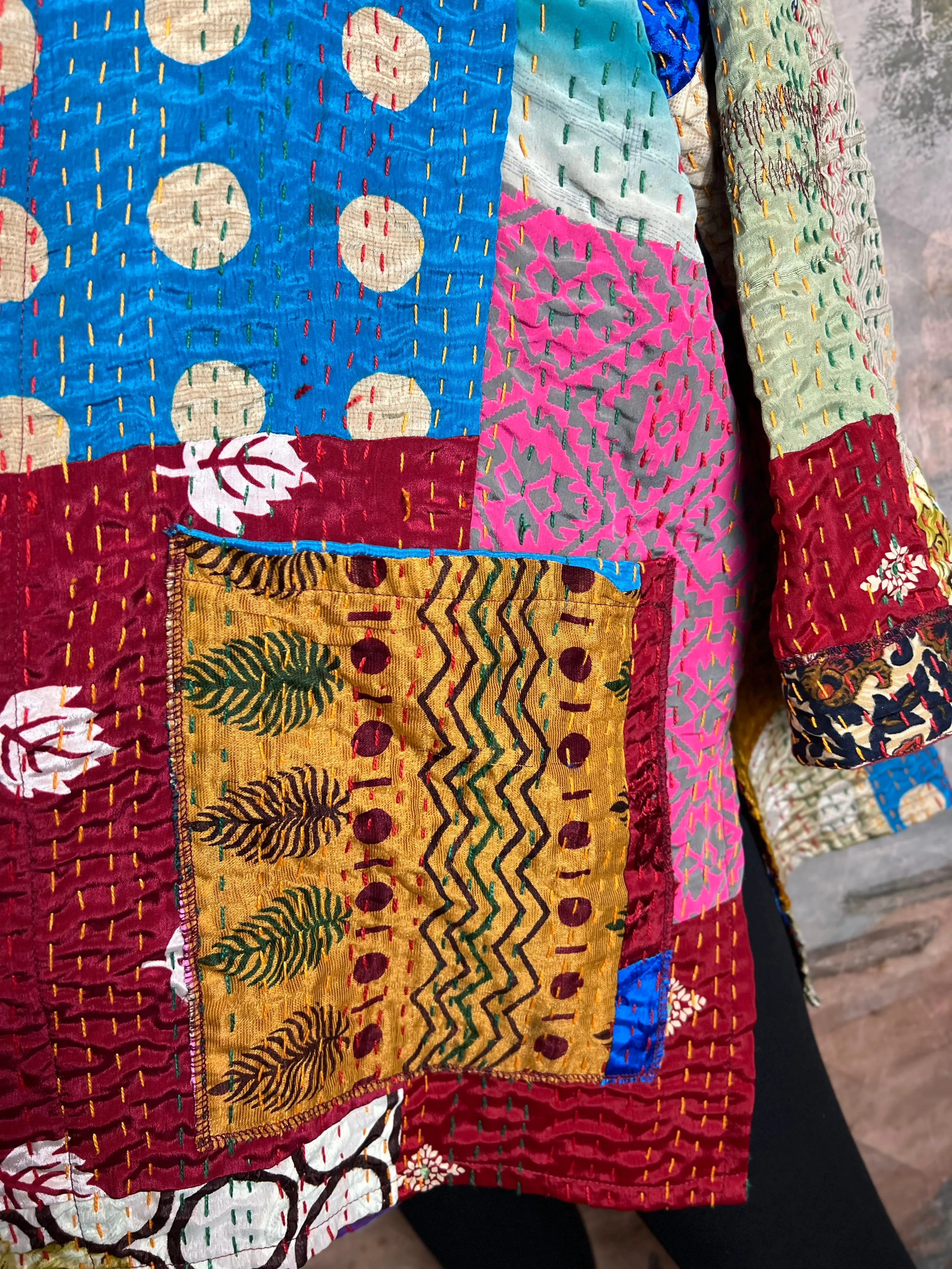 5683J Kantha/Vintage Kimono JKT-Bold Mix 3