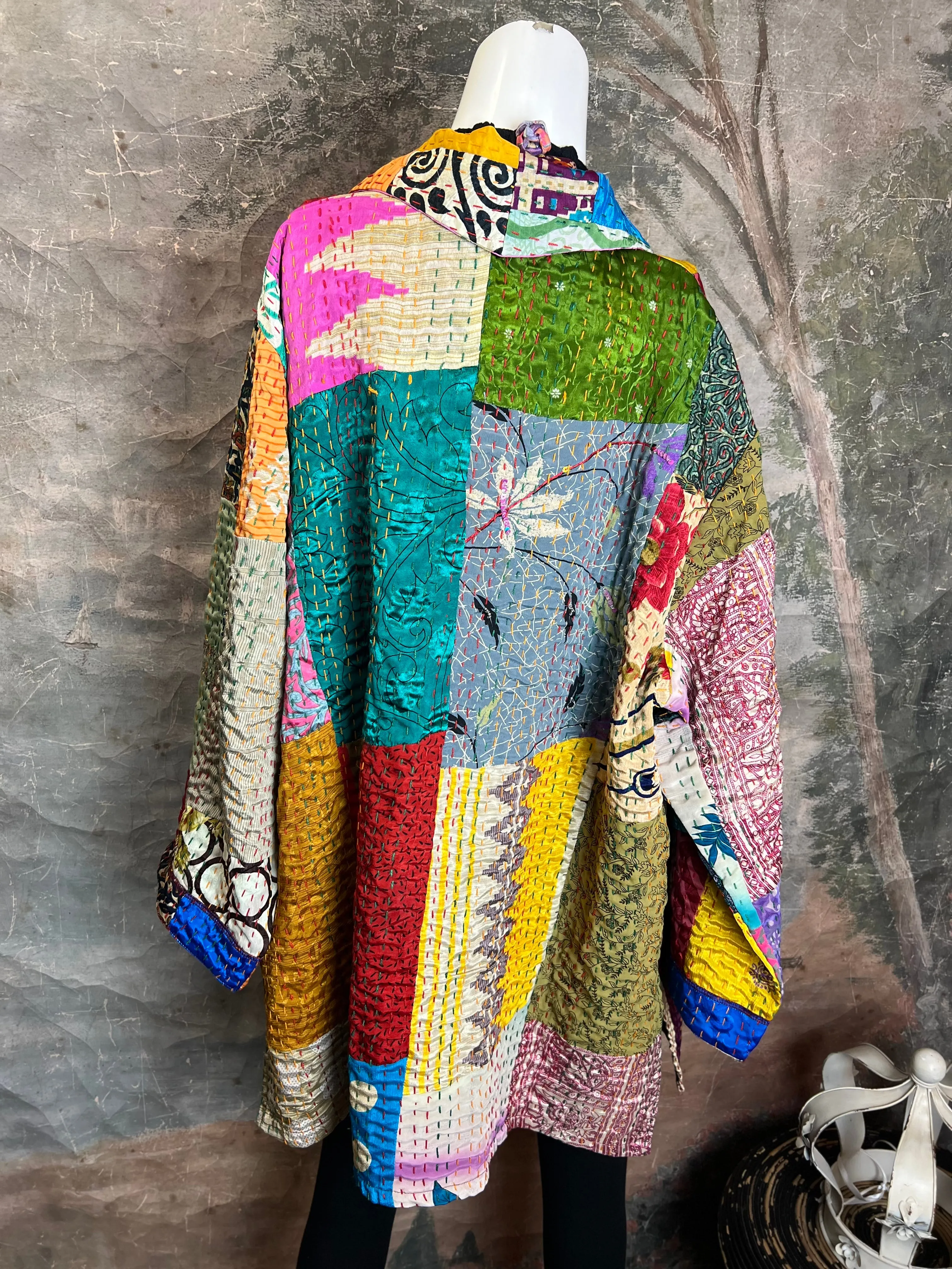 5683J Kantha/Vintage Kimono JKT-Bold Mix 3