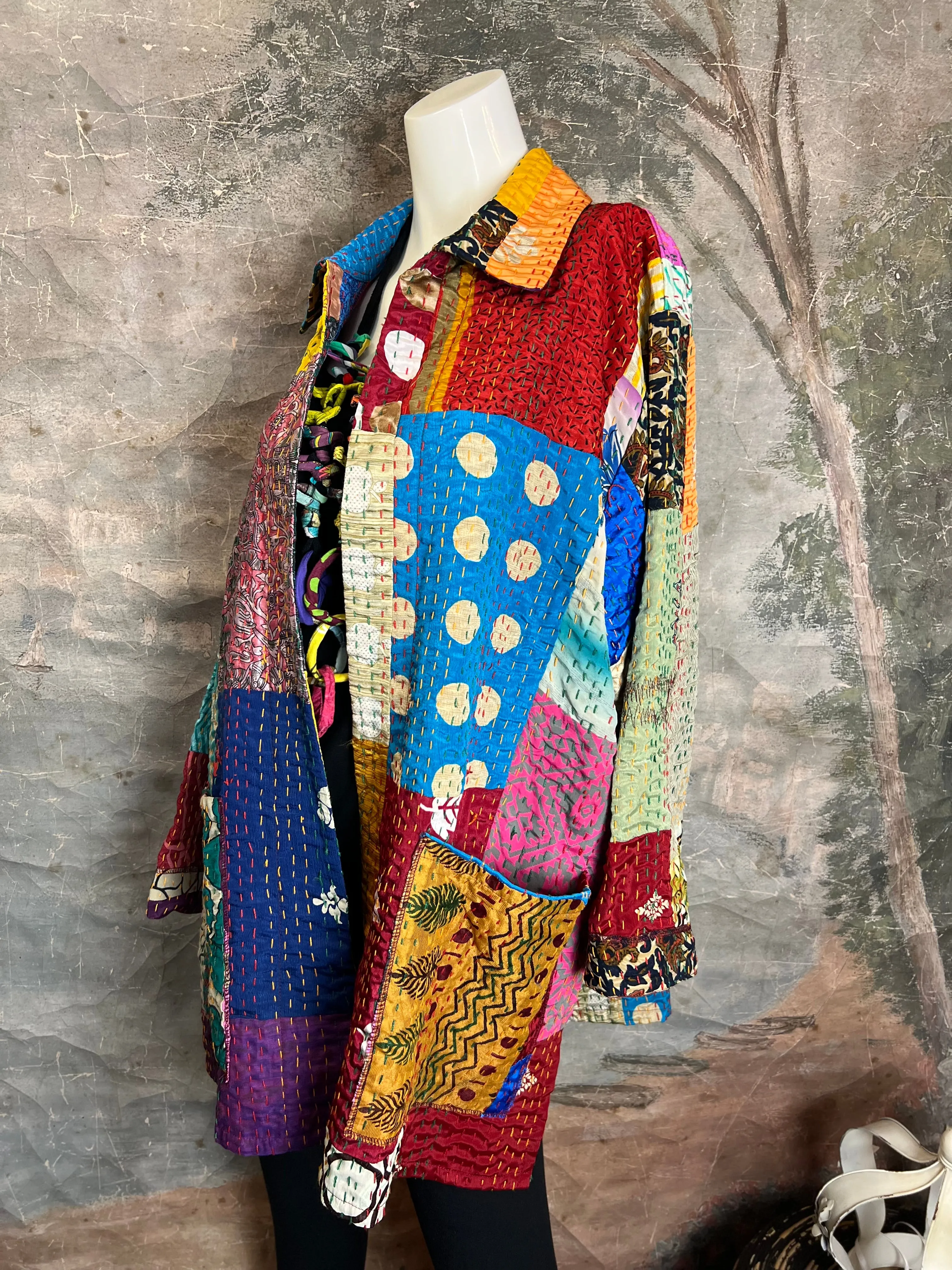 5683J Kantha/Vintage Kimono JKT-Bold Mix 3