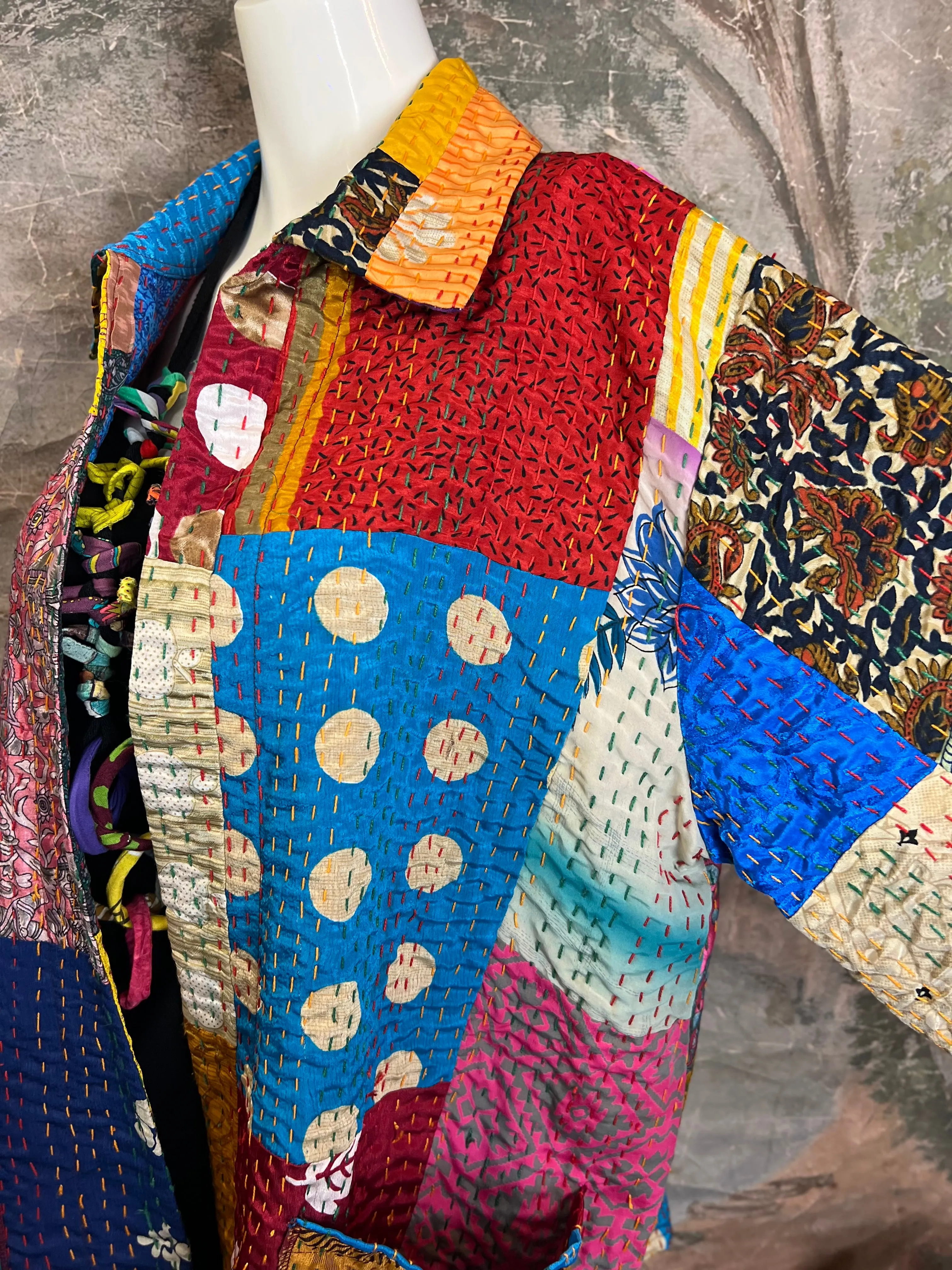 5683J Kantha/Vintage Kimono JKT-Bold Mix 3