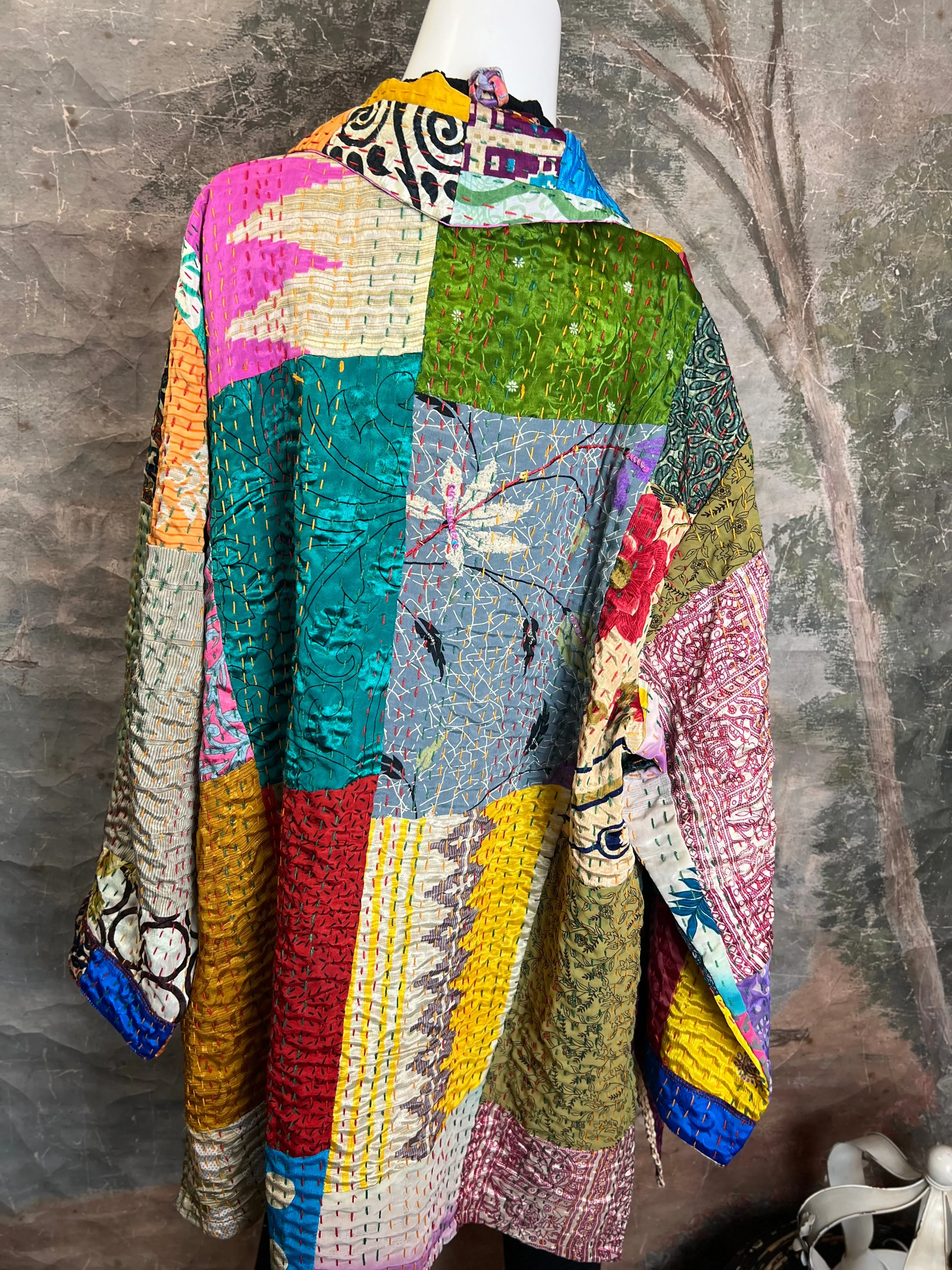 5683J Kantha/Vintage Kimono JKT-Bold Mix 3