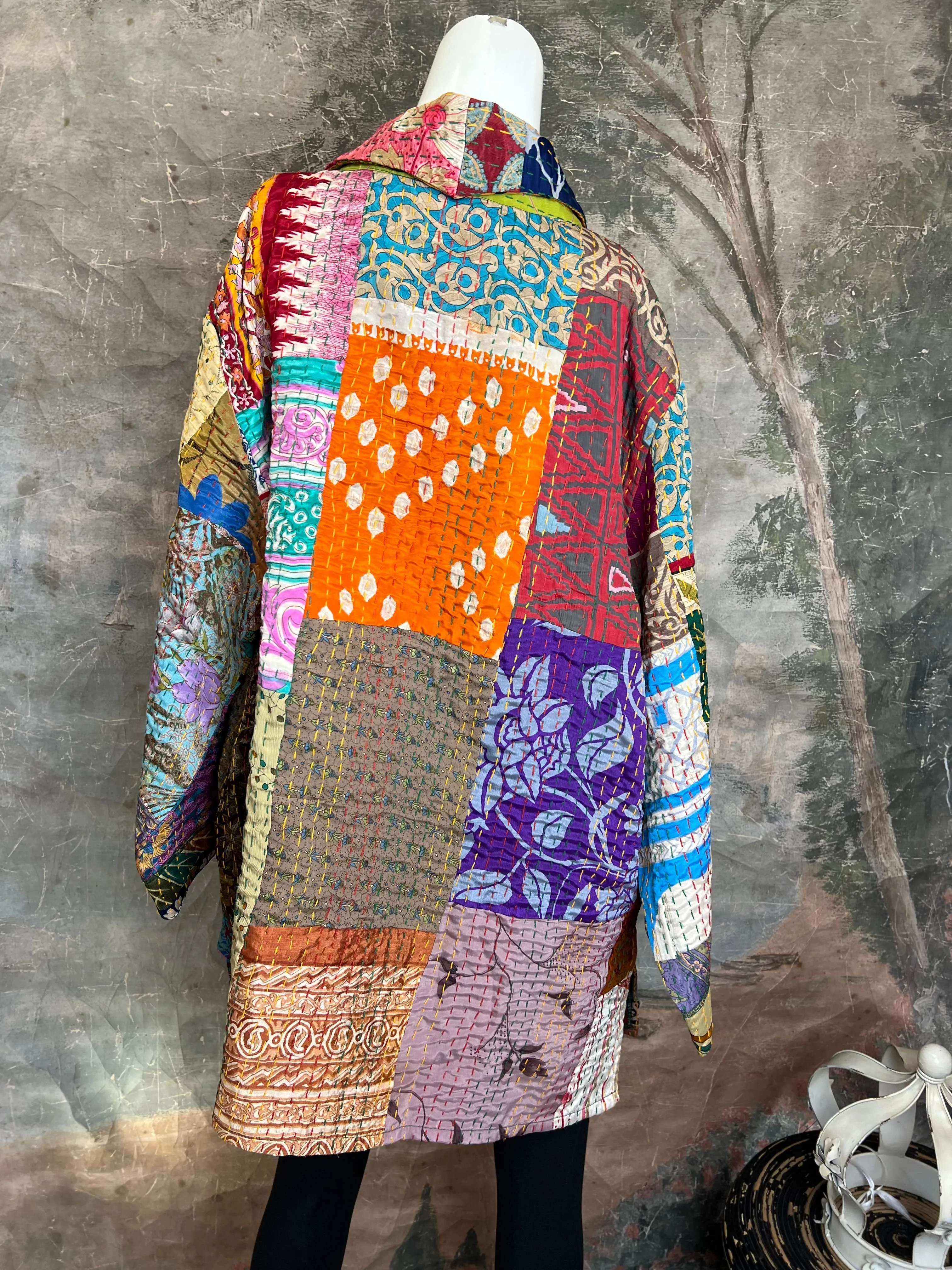 5683J Kantha/Vintage Kimono JKT-Bold Mix