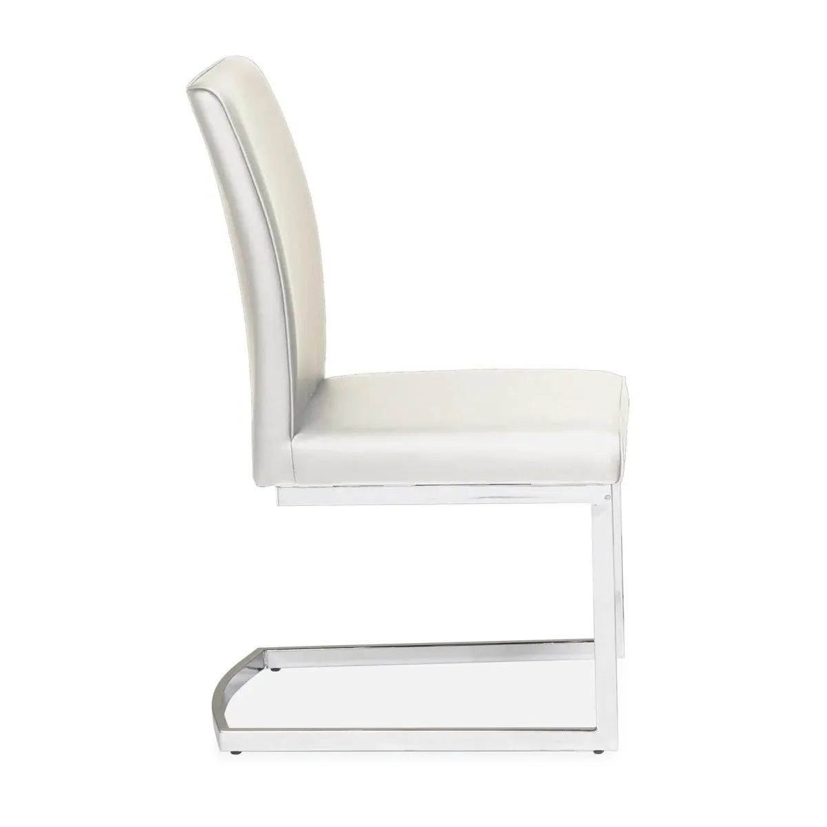 7 Piece Porfirio Dining Set with Shirelle Chair in White Leather