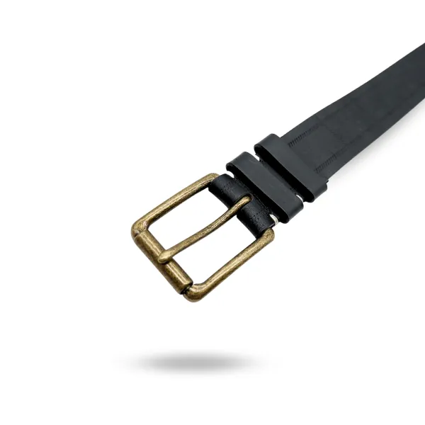 ALBERT - Mens Black Genuine Leather Belt