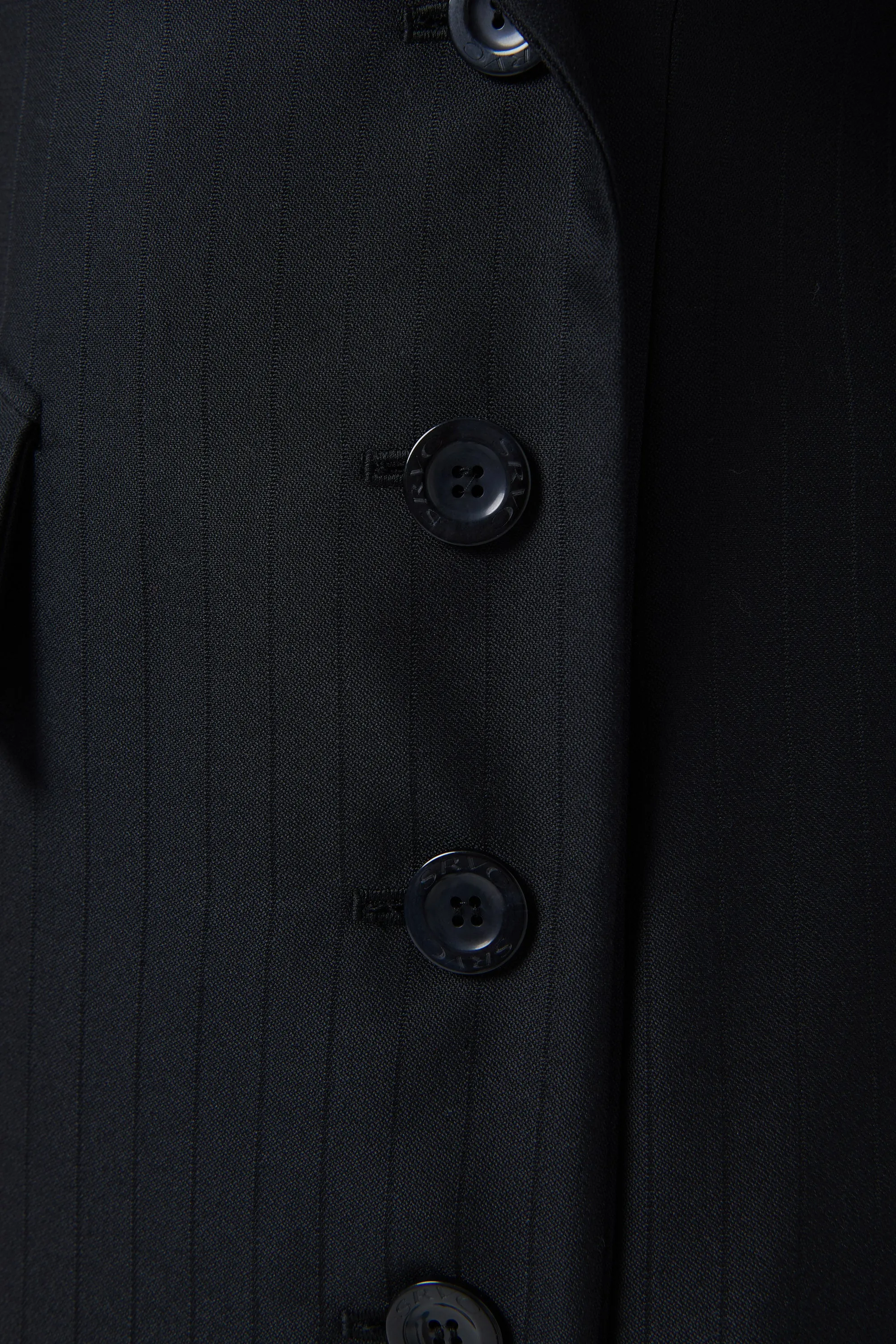 Black Inverse Tailored Coat