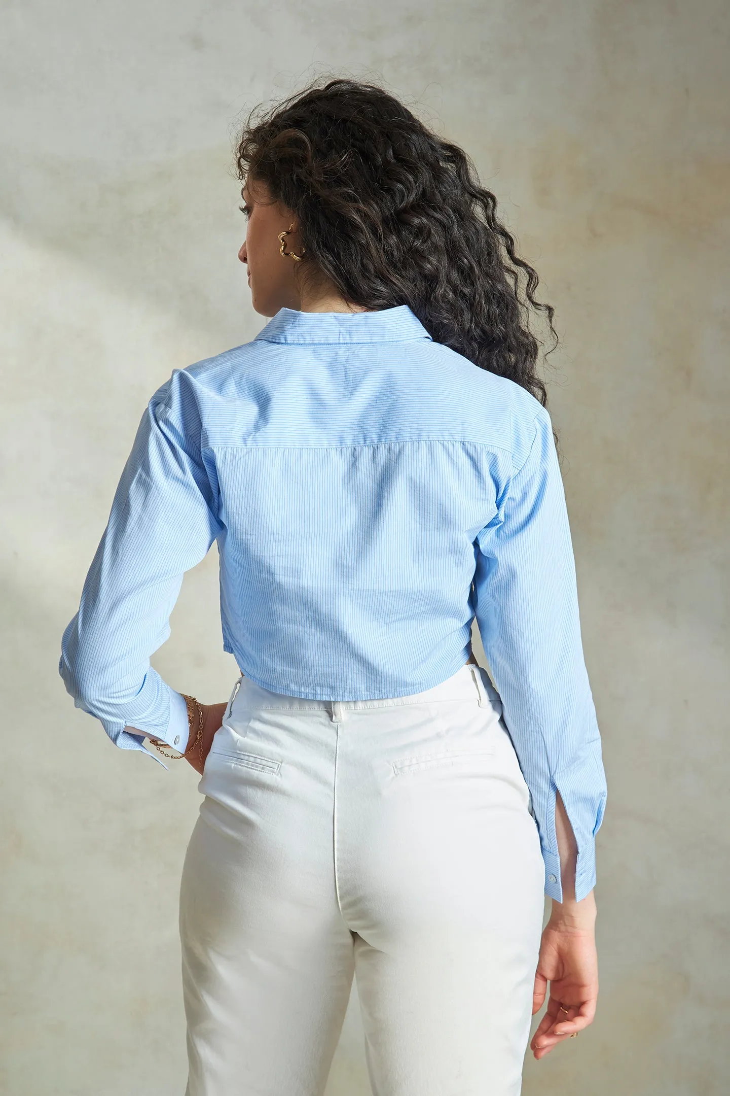 Carrie|Crop Shirt With Ruching