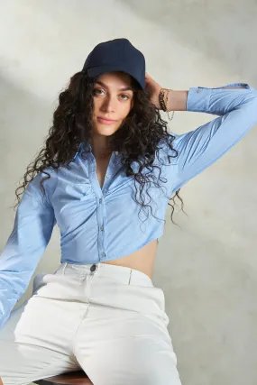 Carrie|Crop Shirt With Ruching
