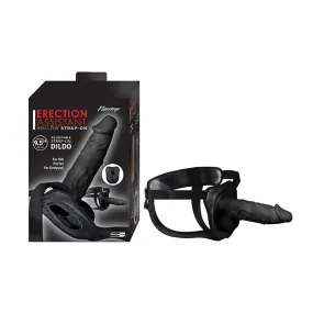 Erection Assist Hollow Strap-On 9.5in Bk