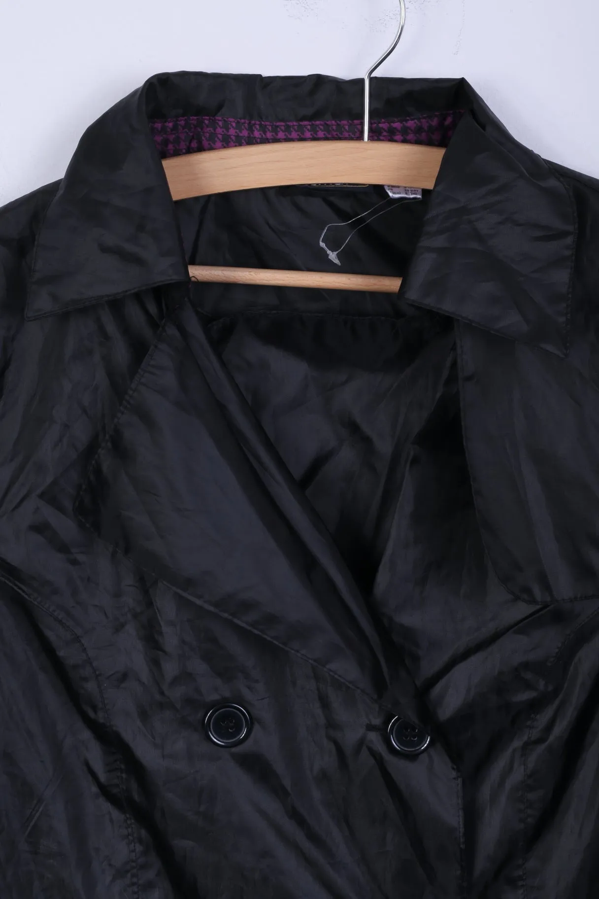 Esmara Womens S Coat Black Buttoned Lightweight Trench