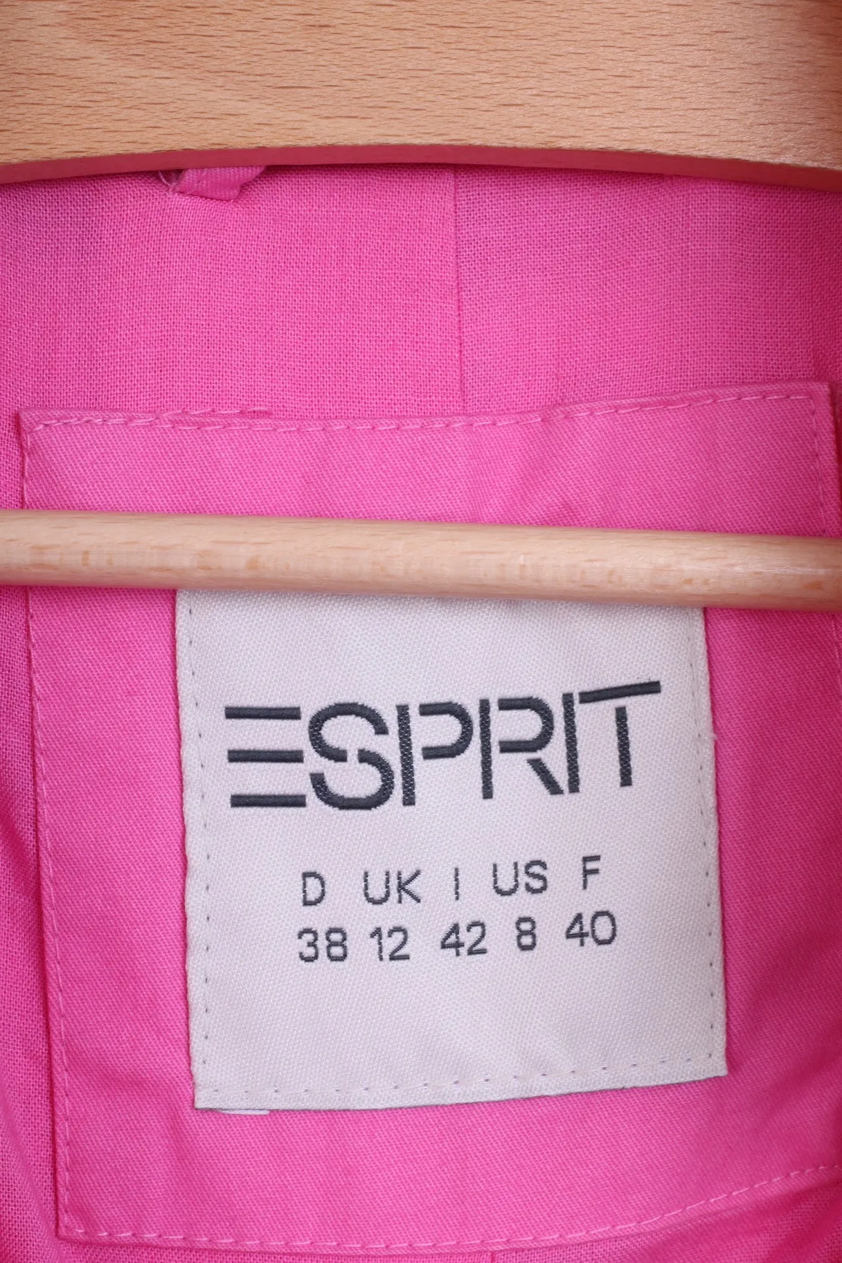 ESPRIT Womens 12 40 Trench Double Breasted Cotton Pink