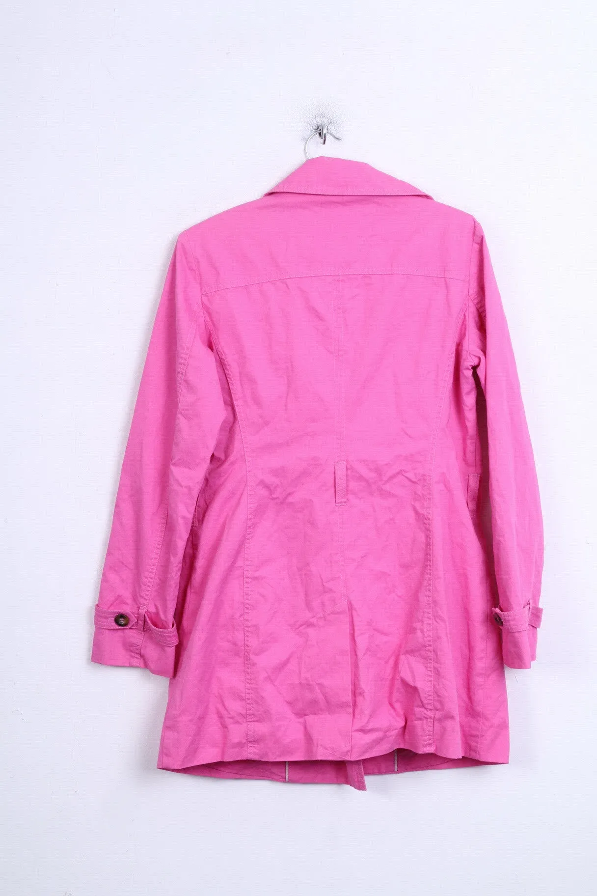 ESPRIT Womens 12 40 Trench Double Breasted Cotton Pink