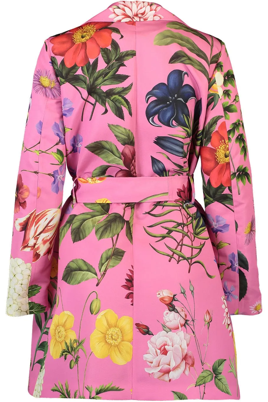 Floral Faille Trench Coat
