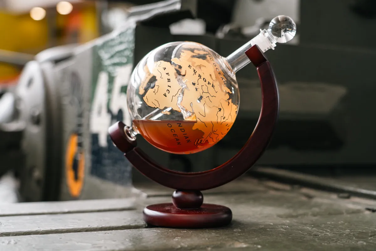 Glass Globe Decanter With Tank Inside