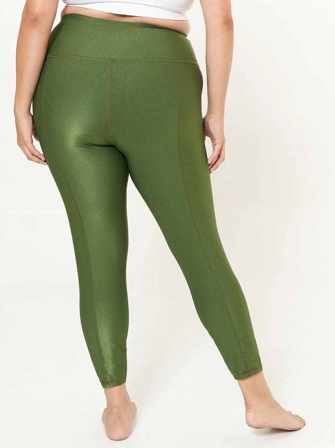 Hi-Rise Leggings - Chive Rib Pattern