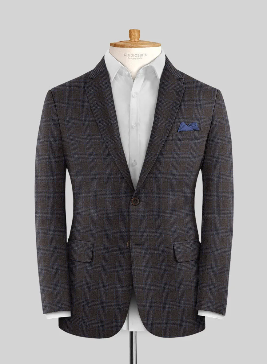 Italian Lark Brown Checks Flannel Jacket