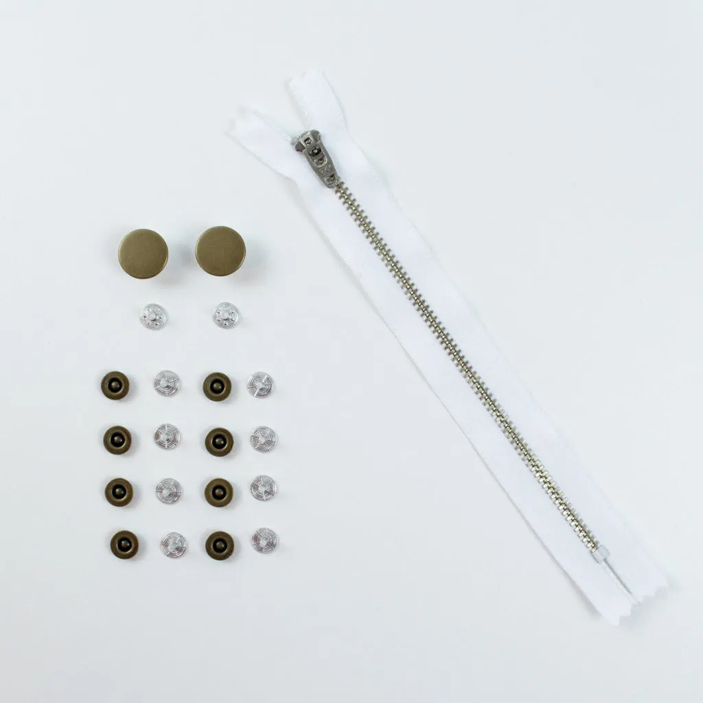 Jeans Hardware Set - Zipper Fly