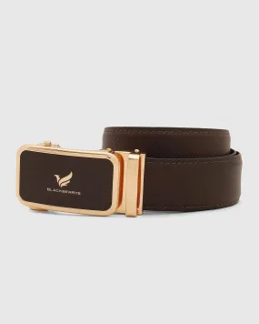 Leather Brown Textured Belt - Tyeson