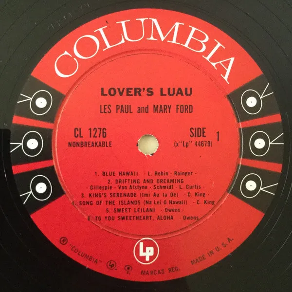 Les Paul And Mary Ford* - Lovers' Luau (LP, Album, Mono) (VG )