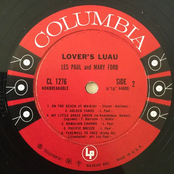 Les Paul And Mary Ford* - Lovers' Luau (LP, Album, Mono) (VG )