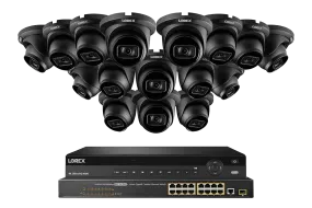 Lorex 4K 32-Channel Nocturnal NVR System with Nocturnal 3 IP Smart Dome Security Cameras with Real-Time 30FPS Recording and Listen-in Audio