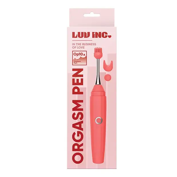 Luv Inc Op10 Orgasm Pen Rechargeable Pinpoint Vibrator with 3 Attachments