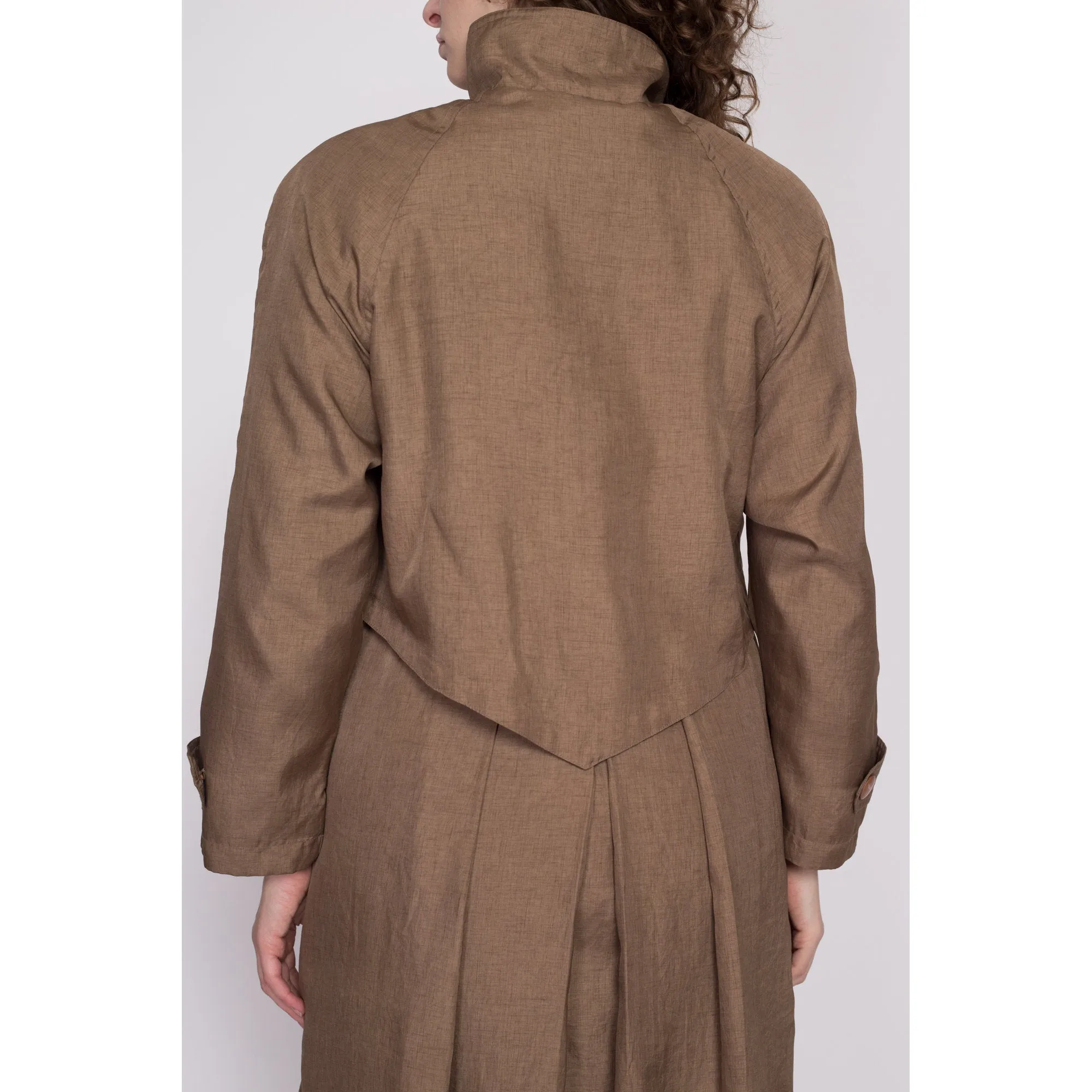 Medium 80s Brown New Wave Trench Coat