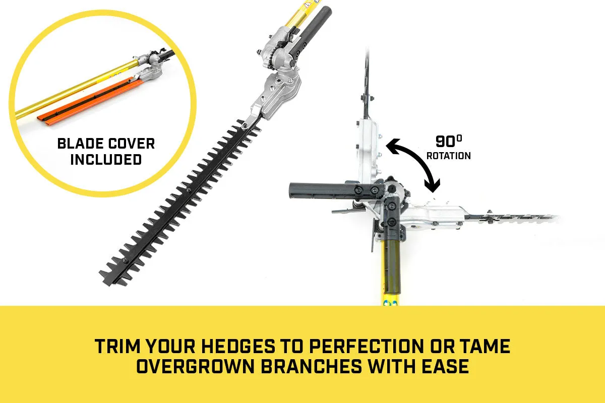 NNEDPE Tradesman 62cc Petrol Multi Tool Chainsaw Line Garden Trimmer - Gold