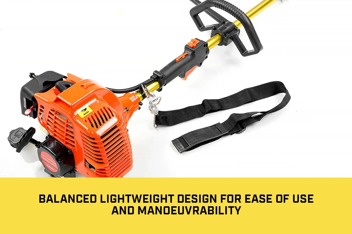 NNEDPE Tradesman 62cc Petrol Multi Tool Chainsaw Line Garden Trimmer - Gold