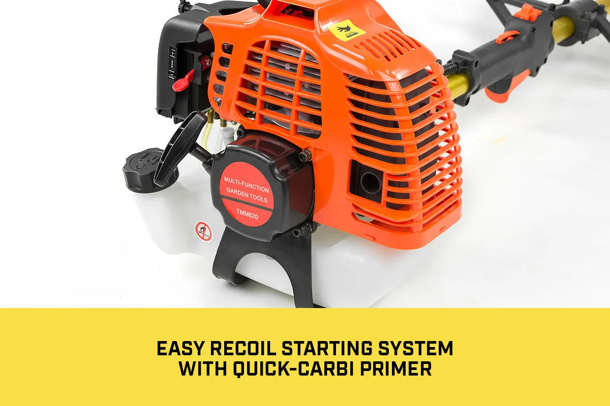 NNEDPE Tradesman 62cc Petrol Multi Tool Chainsaw Line Garden Trimmer - Gold