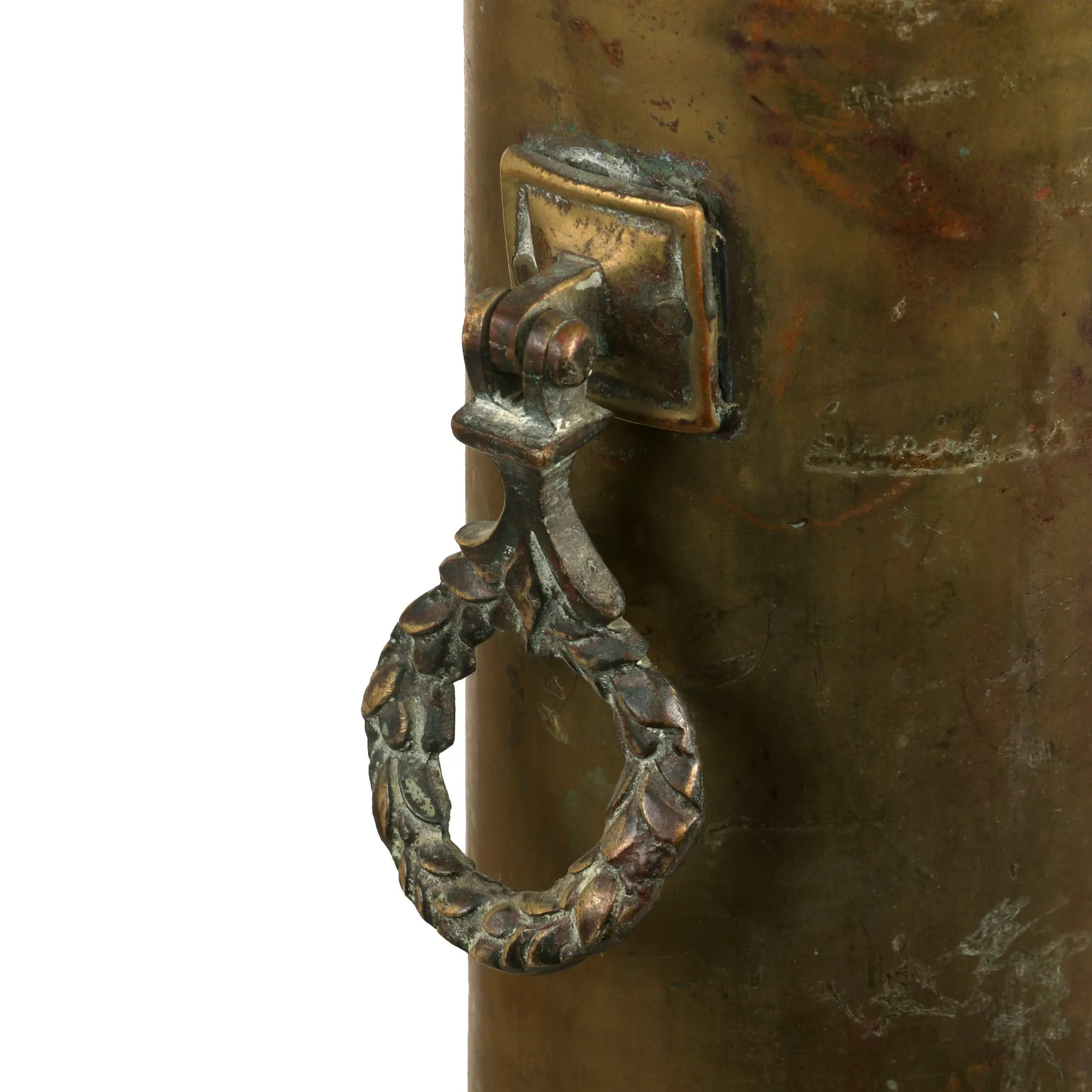Original French WWI 75mm Artillery Shell Casing Trench Art Vase Lot - 3 Items