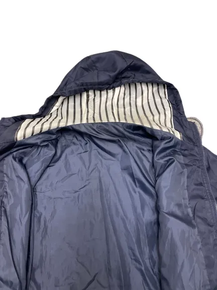 Rubynee Vintage y2k Navy blue lightweight waterproof raincoat hoodie