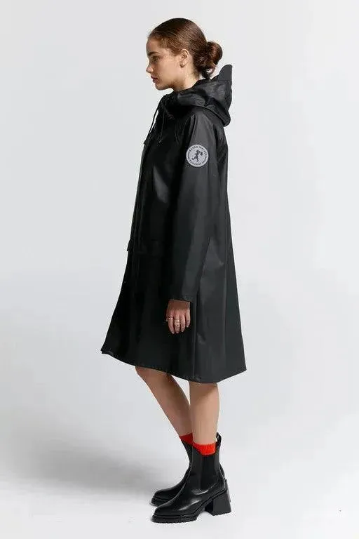 Runaway Long Raincoat | Black