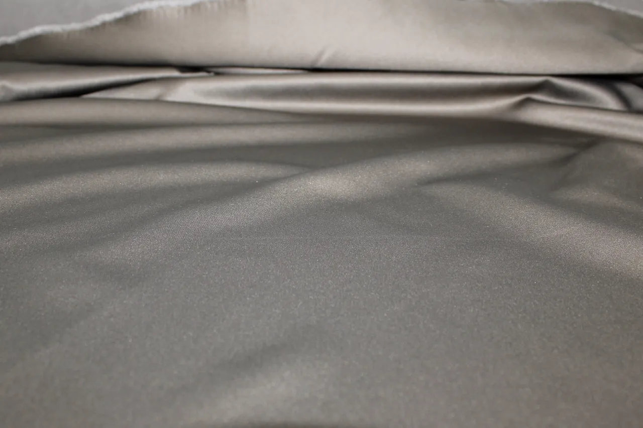 Satin/Suede-Backed Raincoating - Deep Taupe