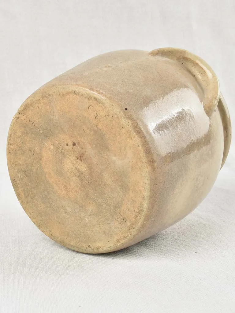 Small ceramic crock pot - beige 6¼" high