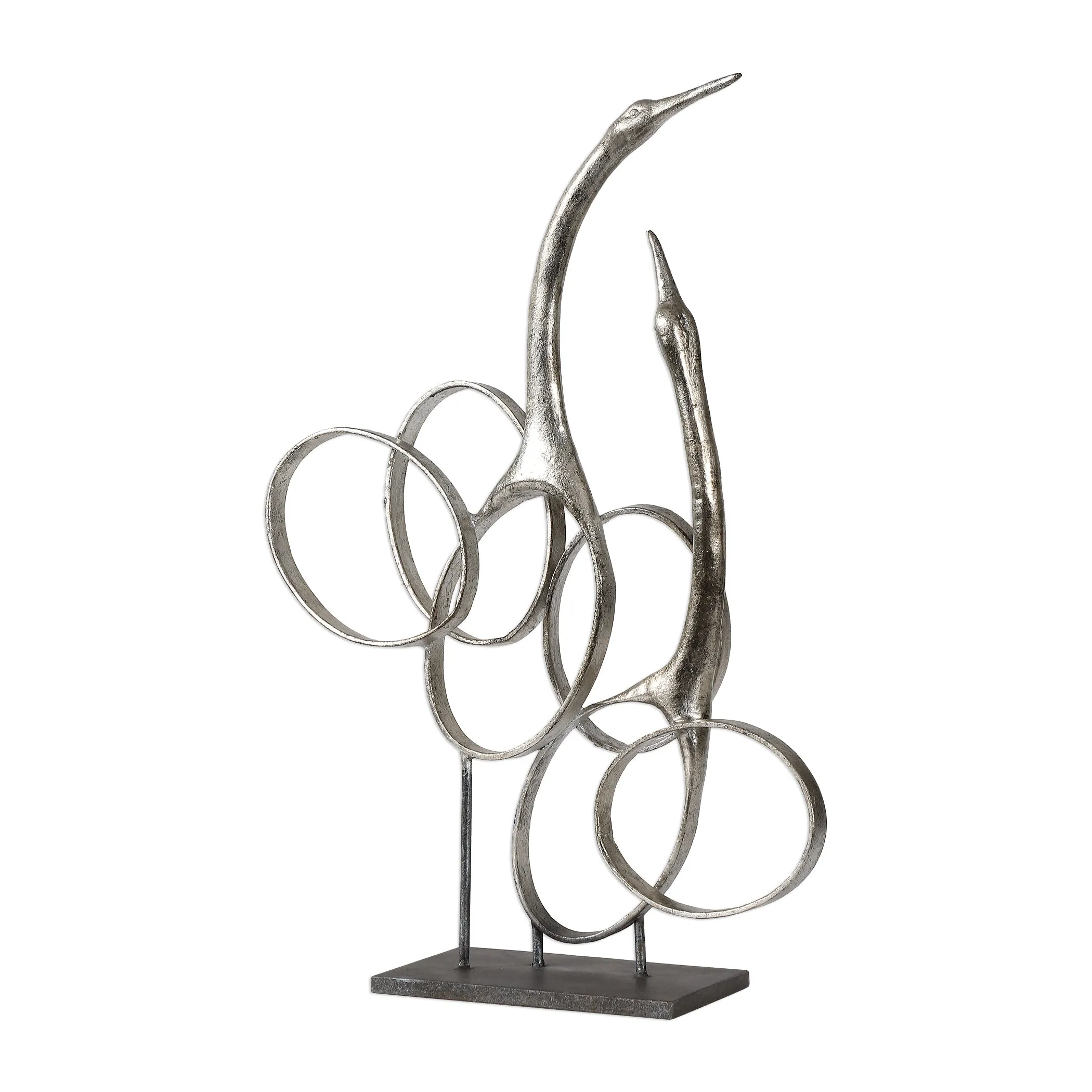 Uttermost Admiration Silver Bird Sculpture