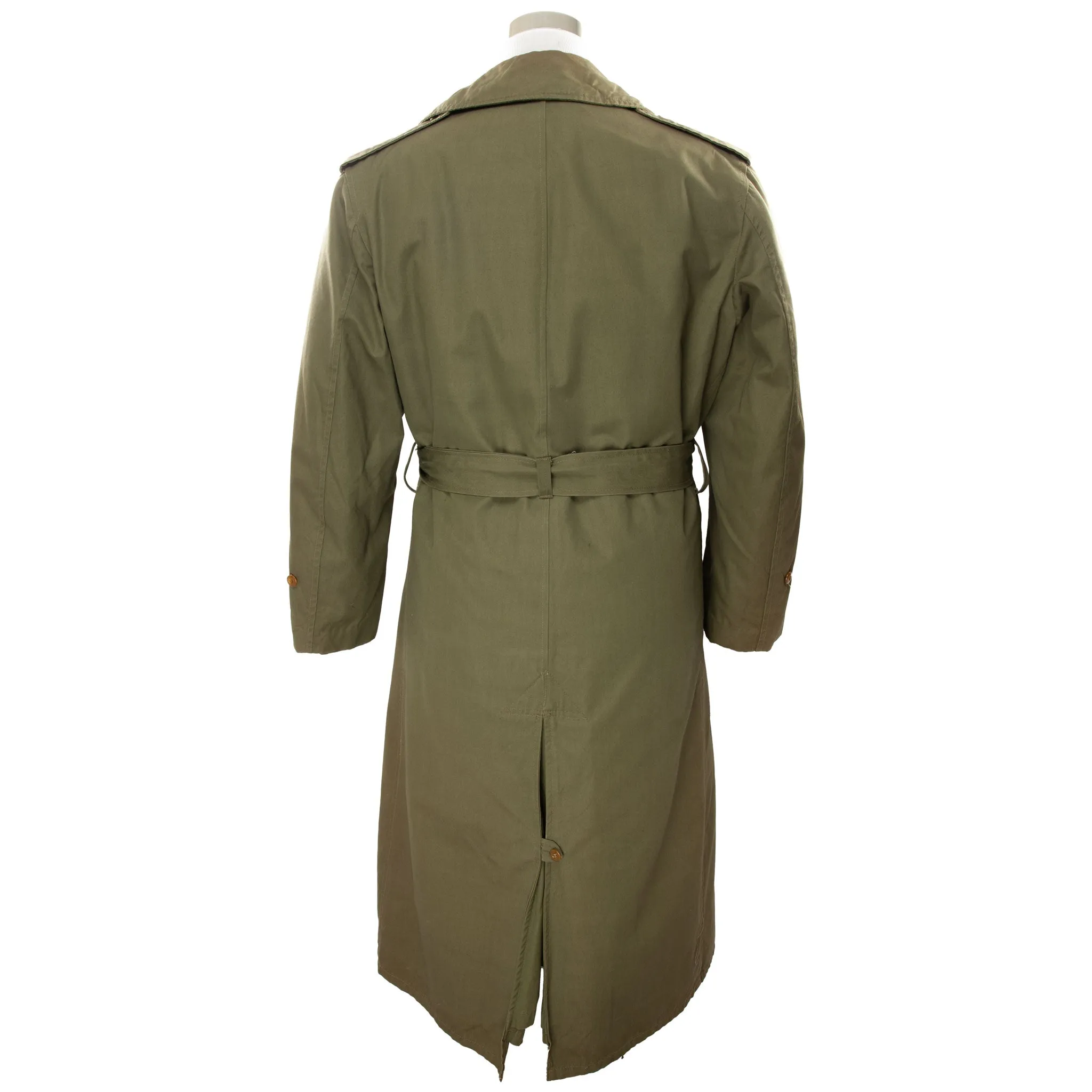 VINTAGE US ARMY OVERCOAT TRENCH COAT 1950S KOREAN WAR ERA SIZE SMALL