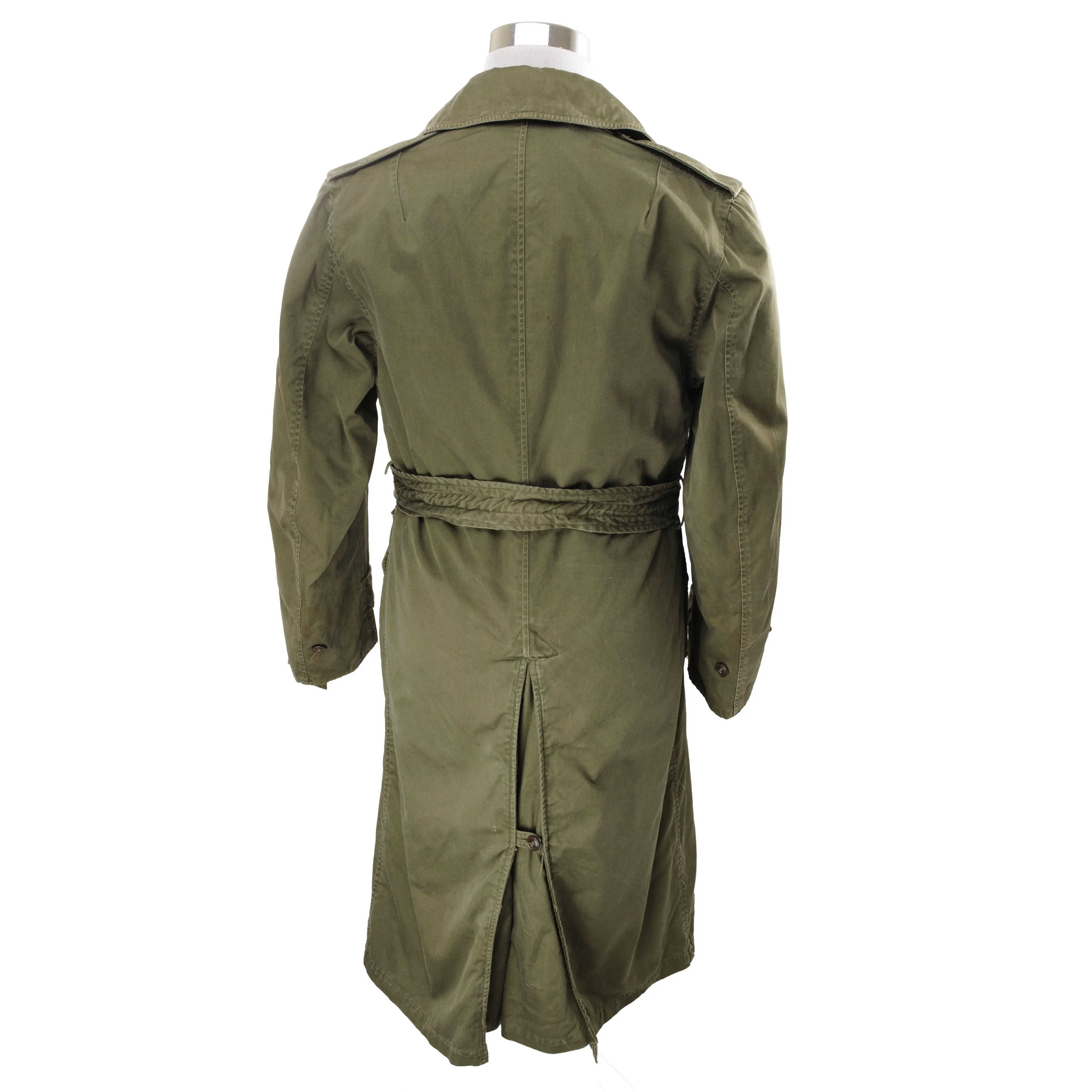 VINTAGE US ARMY OVERCOAT TRENCH COAT 1953 KOREAN WAR SIZE SMALL REGULAR